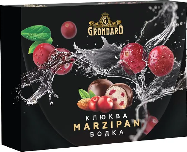 №1 TM Grondard       (10186) Конфеты глазированные Марципановые Клюква и Водка, 98г  в Лесосибирске
