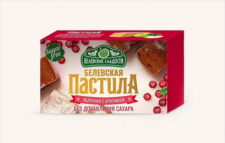  Пастила  200г диетическая с КЛЮКВОЙ, НОВЫЙ ФОРМАТ (4*50г)    в Лесосибирске