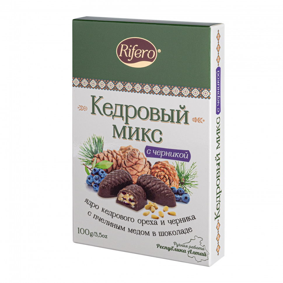  Риф и ко Конфеты "Кедровый микс ЧЕРНИКА" 100г       в Лесосибирске