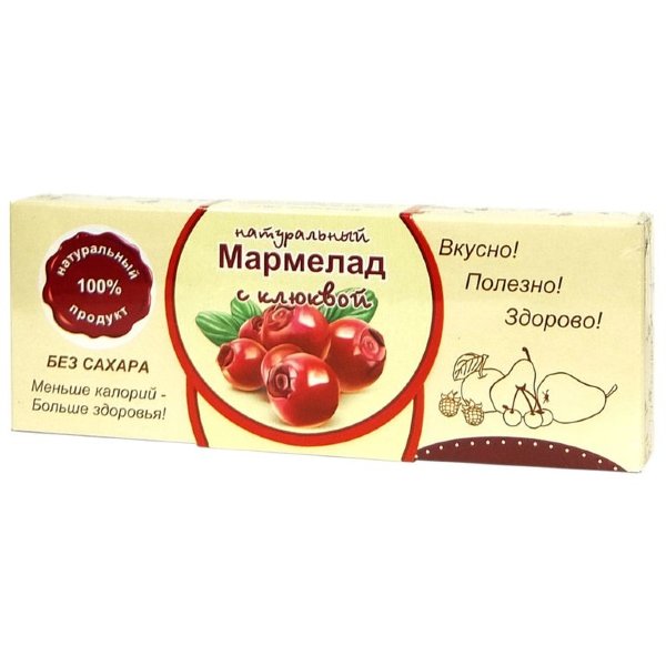 №2 Мармелад натуральный "Клюква" 140г в Лесосибирске