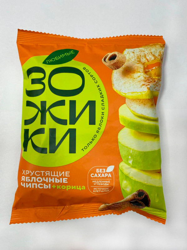 №1 Зожики Яблочные+корица чипсы, 25г  в Лесосибирске