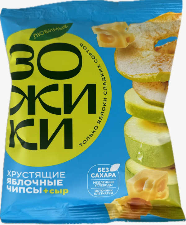 №1 Зожики Яблочные чипсы с сыром, 25г  в Лесосибирске