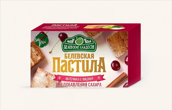 №2 Пастила  200г диетическая С ВИШНЕЙ, НОВЫЙ ФОРМАТ (4 шт по 50гр)    в Лесосибирске